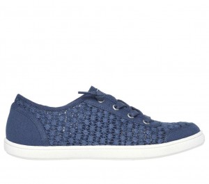 Navy Skechers Bobs B Cute - Woven Wishes Women's Slip On | HXMB-57692