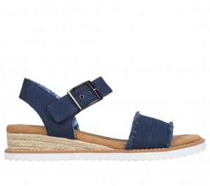 Navy Skechers Bobs Desert Kiss - Adobe Princess Women's Sandals | XIQM-75264