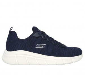 Navy Skechers Bobs Sport B Flex - Encore Move Women's Sneakers | XOAE-93514