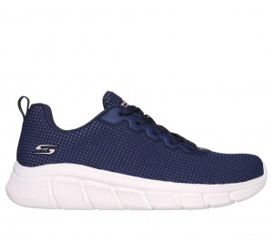 Navy Skechers Bobs Sport B Flex - Visionary Essence Women's Sneakers | RLBZ-76081