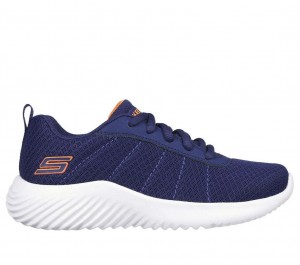 Navy Skechers Bounder - Karonik Boys' Sneakers | YSMV-38261