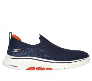 Navy Skechers Go Walk 7 Men's Sneakers | RMBV-14920