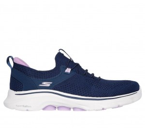 Navy Skechers Go Walk 7 - Abie Women's Sneakers | ZXUY-70395