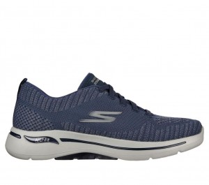 Navy Skechers Go Walk Arch Fit - Grand Select Men's Sneakers | CBOW-09761