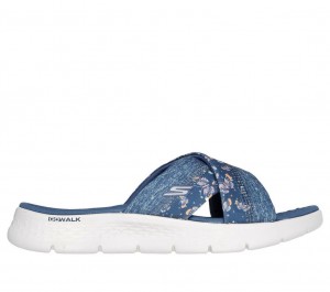 Navy Skechers Go Walk Flex - Butterfly Bliss Women's Sandals | UIFG-39145