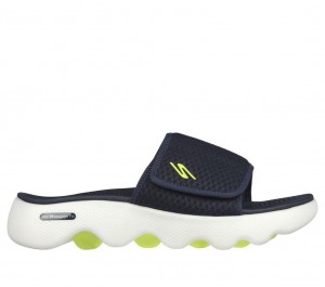 Navy Skechers Go Walk Massage Fit Men's Sandals | YBTS-73140