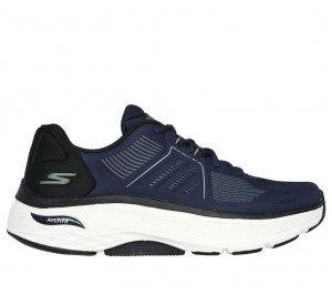 Navy Skechers Max Cushioning Arch Fit - Stability Men's Sneakers | ZBSX-45701