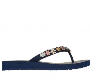 Navy Skechers Meditation - Daisy Crush Women's Sandals | EBIQ-18745