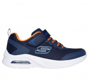 Navy Skechers Microspec Max Boys' Sneakers | QZKV-80563