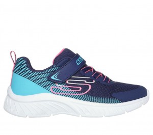 Navy Skechers Microspec Plus - Sprint Speed Girls' Sneakers | NYUM-67132