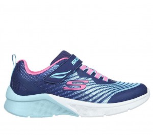 Navy Skechers Microspec - Rejoice Racer Girls' Sneakers | UONP-94873