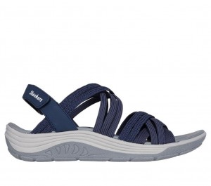 Navy Skechers Reggae Cup - Simply Biased Women's Sandals | VBJA-89157