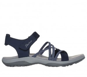 Navy Skechers Reggae Slim - Meadow Grazer Women's Sandals | HOZS-95341