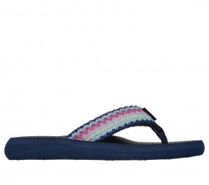 Navy Skechers Relaxed Fit: Asana - Vacationer Women's Sandals | XDAL-42095