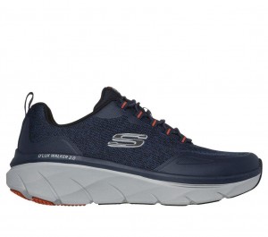 Navy Skechers Relaxed Fit: D'lux Walker 2.0 - Steadyway Men's Slip On | MGVR-17398