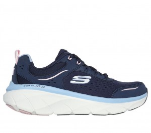 Navy Skechers Relaxed Fit: D'lux Walker 2.0 - Daisy Doll Women's Sneakers | FHEP-13605