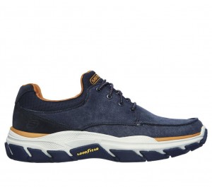 Navy Skechers Relaxed Fit: Respected - Loleto Men's Boat Shoes | RKID-92045