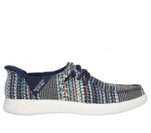 Navy Skechers Slip-ins: Bobs Skip Cute - August Air Women's Boat Shoes | CQWU-26390