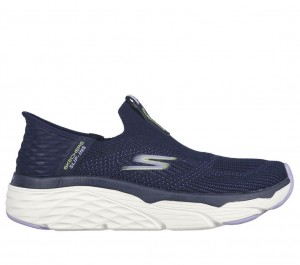 Navy Skechers Slip-ins: Max Cushioning - Smooth Women's Sneakers | QSHY-91825