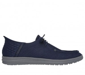 Navy Skechers Slip-ins Rf: Melson - Bronn Men's Boat Shoes | QFTI-07251