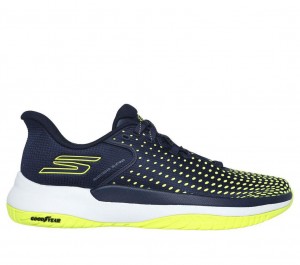 Navy Skechers Slip-ins: Viper Court Elite Men's Sneakers | JXON-81045