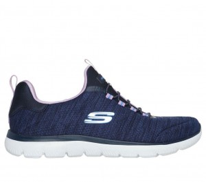 Navy Skechers Summits - Fresh Impression Women's Sneakers | BKRS-45972