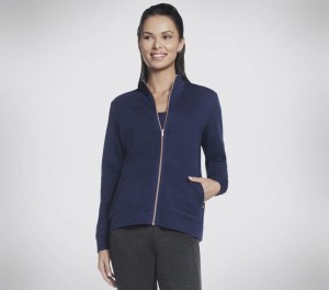 Navy Skechers The Hoodless Go Walk Everywhere Jacket Women's Hoodie | VCSH-23017