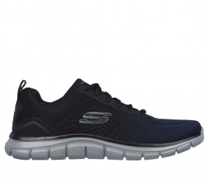 Navy Skechers Track - Ripkent Men's Sneakers | DRET-51429