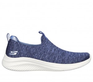 Navy Skechers Ultra Flex 3.0 - Slicked Women's Sneakers | EJRD-14650