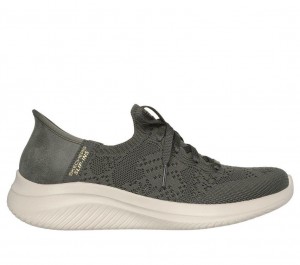 Olive Skechers Martha Stewart Slip-ins: Ultra Flex 3.0 Women's Sneakers | GYQB-52741