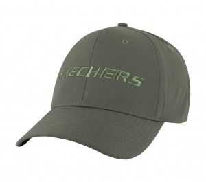 Olive Skechers Tearstop Snapback Men's Hats | KBZP-49852