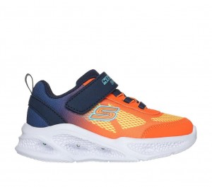 Orange Skechers Meteor-lights - Krendox Boys' Sneakers | SIJG-95138