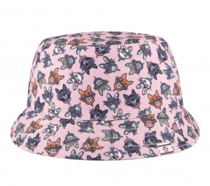 Pink Skechers Bobs Coolest Cats Reversible Bucket Women's Hats | NTUR-46519