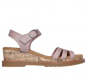 Pink Skechers Bobs Desert Chill - Evening Sun Women's Sandals | TYBZ-15702