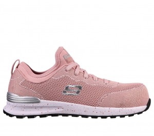 Pink Skechers Bulklin - Balran Comp Toe Women's Work Shoes | JIAE-58960