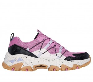 Pink Skechers D'lites Hiker - Hillock Women's Sneakers | NKIE-64597