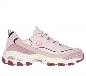 Pink Skechers D'lites - Bold Views Women's Sneakers | DYJV-46578