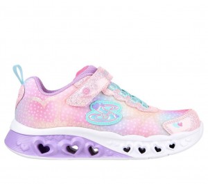 Pink Skechers Flutter Heart Lights - Simply Love Girls' Sneakers | XRDN-97651