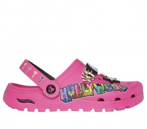 Pink Skechers Foamies: Arch Fit Footsteps - Starstruck Women's Sandals | CGMK-10342