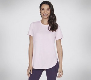 Pink Skechers Go Dri Swift Tunic Women's T-Shirt | MXSI-61954