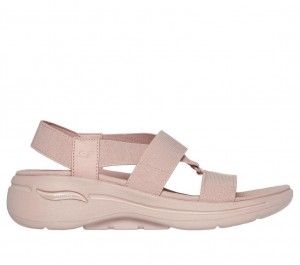 Pink Skechers Go Walk Arch Fit - Pleasant Women's Sandals | ZLPW-38245