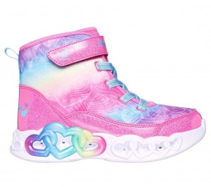 Pink Skechers Infinite Heart Lights - Lovin Hearts Girls' Boots | SIJZ-65872