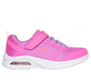 Pink Skechers Microspec Max - Racer Gal Girls' Sneakers | NFEB-52648