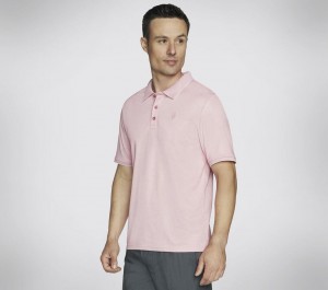 Pink Skechers Off Duty Men's Polo Shirt | PIMV-06852