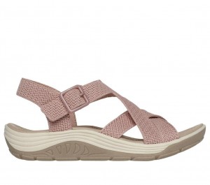 Pink Skechers Reggae Cup - Clean Lines Women's Sandals | MENP-30856