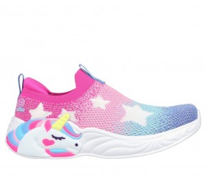 Pink Skechers S Lights: Unicorn Dreams Girls' Sneakers | BRUI-18632