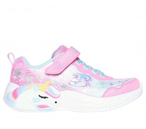 Pink Skechers S Lights: Unicorn Dreams - Wishful Magic Girls' Sneakers | DTGV-24015