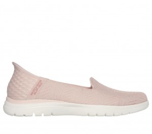 Pink Skechers Slip-ins: On The Go Flex - Clover Women's Flats | SCAI-36902