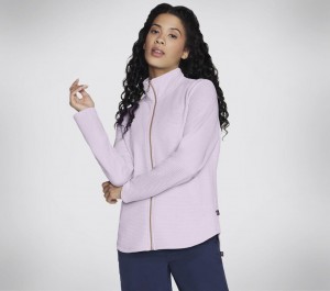 Pink Skechers The Hoodless Go Walk Shine Jacket Women's Hoodie | YVTL-93824