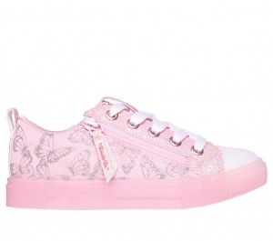 Pink Skechers Twinkle Toes: Twinkle Sparks Ice - Heather So Fly Girls' Walking Shoes | PKHV-23907